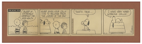 Charles Schulz Hand-Drawn Peanuts Comic Strip -- Featuring Charlie Brown and Snoopy From 1963 During the Golden Age of Peanuts